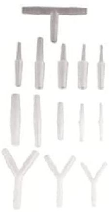 neoLab Polyamid Schlauchverbinder für 4mm-6mm Innendurchmesser, Beids, Transparent, 10 Stück