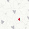 Duni Zelltuch Servietten Love 33x33 cm 1/4 Falz 50 Stück, Duni Servietten 33x33 Love