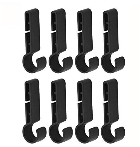 HSIULMY 8 Pack Helmet Clips for Headlamp, Easily Mount Headlamp on Narrow-Edged Helmet, Hardhat, Safety Cap