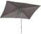 Angel Living 2x3M Sombrilla Parasol de Acero y Poliéster, Parasol Inclinado con Manivela, Mástil Acero 38mm (Gris)