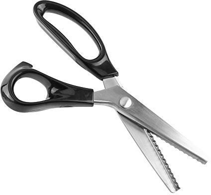 Zackenschere, 9 Zoll Edelstahl Dreieck Rand Zackenschere Nähen Clipper für Stoff Dekoration[5mm]Zackenscheren