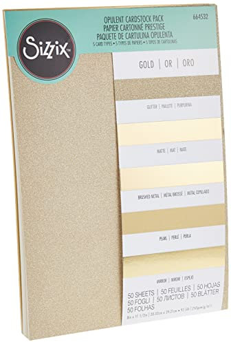 Sizzix Surfacez Opulent Cardstock A4 Gold 50 Blatt