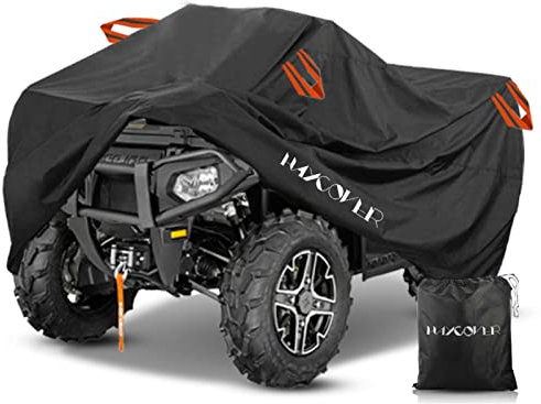 ATV Abdeckung, wasserdicht strapazierfähig 210D Oxford große Abdeckung für ATV Quad Fahrrad für Geländefahrzeuge Roller Motorrad Quad Outdoor Stauraum Staub Regen UV-Schutz 210 x 120 x 115 cm