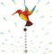 Cosylove Kristall-Sonnenfänger Grüner Kolibri Anhänger hängender Kronleuchter Prisma Regenbogenhersteller Ornament für Fenster Sun Catcher, Hausgarten Dekoration