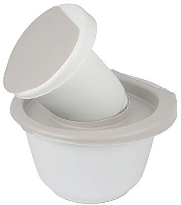 Gies Backset mit 2 Rührschüsseln 1l und 3l und passenden Deckeln, BPA-frei grau - Made in Germany, 5074