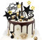24PCS Guitar Cake Toppers - Music Note Birthday Cake Toppers 1:12 Guitar Model Decorations For Musician Party