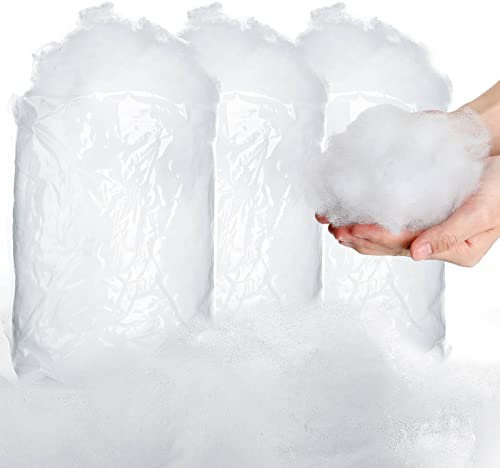 Weihnachten Kunstschnee Künstliche Schnee Decke Faser Flauschig Schnee Gefälscht Indoor Schnee für Weihnachtsbaum Winter Mantel Dorf Deko, Einfache Weihnachtsdeko, 5,3 Unzen (3 Taschen)