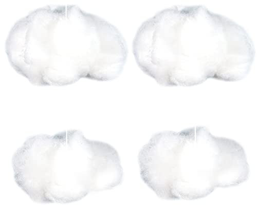Showker 4pcs Artificial Cloud Props Imitation 3D Cloud Hanging Decorations Floating Cotton Cloud Decoratie Accessories for Art Stage Show Party Room Decor