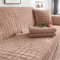 Sofa überzug Dicker Plüsch Schonbezug Sofabezug Gesteppte Sofa Sitzkissen Couchbezüge rutschfeste Sofaschoner Vor Haustieren Winter (Kamel,110 × 160 cm)