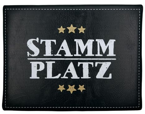 Gilde Sitzpolster für Bierkasten mit Aufdruck Stammplatz in der Farbe Schwarz, 44x34 cm, 42986