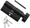 Bwintech 1 Cylindre en Laiton Euro 30T/30mm, Serrure à barillet de 60mm avec 3 Clés en Laiton Standard,Anti-Picking, Anti-Perçage, Anti-Snap, Anti-Bumping,Noire