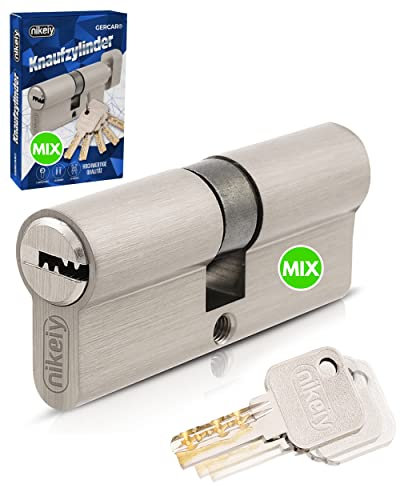 GERCAR Pro Schließanlage DIY MIX Profilzylinder 35/35 Schließzylinder gleichschließend nach wunsch kombinierbar - Zylinderschloss 70 mm - A:35 B:35 - selbst zusammenstellen mit einem Schlüssel