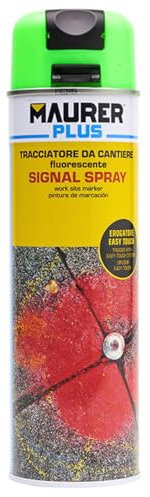 Mondo Viro Spray marcador fluorescente 500 ml pintura para marcado temporal, resistente y visible en terrenos, carreteras y construcción (verde)