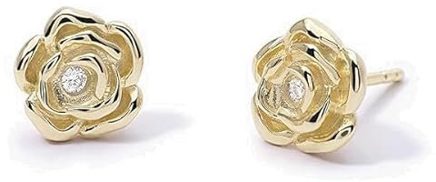 MABINA GIOIELLI - Orecchini Donna - Orecchini dorati a forma di rosa - 563560