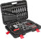 Shoze 215 Pcs Mechanic Tool Set 1/2 1/4 3/8 Mechanic Tool Set with Ratchet Wrench Sockets Spanners Bits Set Hex Key Repair and Spanners Auto Repair Tool Kit for Car Repair