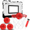 Indoor Mini Basketball Hoop Set with 4 Balls, Portable Wall Mounted Mini Hoop Over The Door Wall, Room Office Pool Basketball Toys Birthday Gift for Kids Boys Teens