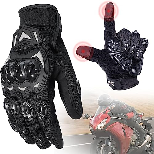 LFZXKJKJ Fahrradhandschuhe Herren Sommer, Security Handschuhe mit Touchscreen Handschuhen für Motorrad-Rennen, Mountainbike, Klettern, Jagd, Roller und andere Outdoor-Sportarten (XL)