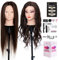 Neverland 28 Zoll Frisierkopf Friseure Übungskopf Trainingsköpf 60% Echthaar Puppenkopf zum Frisieren und Schminken für Professionelle & erste Zeit Benutzer mit Phony Wimpern + DIY Zopf Haar Set