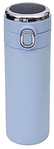 Haofy Botella de Agua Inteligente, Termo de café de Acero Inoxidable de 400 Ml con Pantalla de Temperatura, Botella de Agua Deportiva con Aislamiento Al Vacío LED para té de Agua Fría