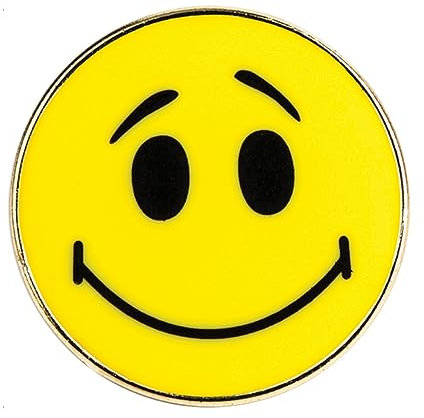 Emoji Yellow Smily Face Metal Enamel Pin Badge Lapel