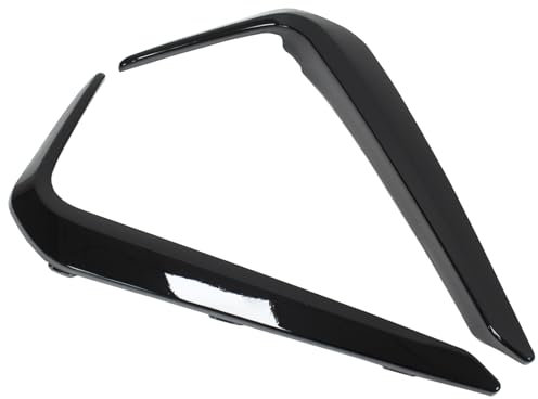 Zierblende Blende Stoßstange Gitter Leiste Nebelscheinwerfer Augenbrauen Zierblende Scheinwerferabdeckung Front Stoßfänger Dekorleiste schwarz vorne links und rechts für 5er G30 G31 Touring M Sport