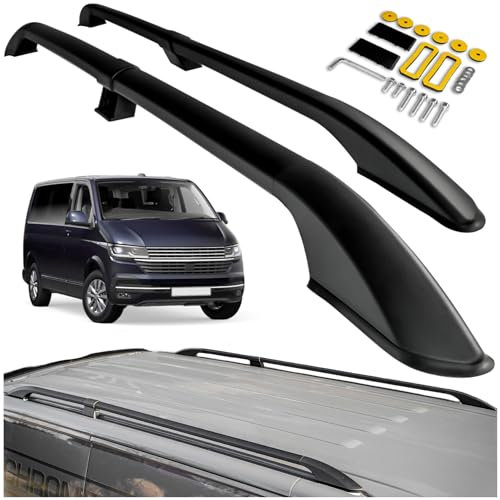 CHROMEMASTER Dachreling Dachträger Kompatibel mit VW T6.1 Caravelle Long 2019+ | Zur Befestigung der Dachgepäckträger, Dachboxen oder Dachfahrradträger | Robuste Konstruktion aus Alu