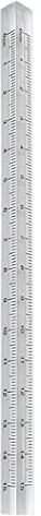 BYUTFA Lineal, transparentes dreieckiges Prisma-Lineal, Architektenmaßstab, 0–15 cm, gerades Lineal, ideal für Lehrer, Studenten, Architekten