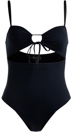 Roxy Beach Classics - Halter Neck One-Piece Swimsuit for Women - Badeanzug mit Neckholder - Frauen - S - Schwarz.