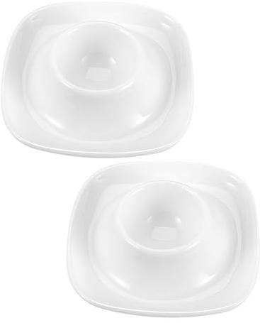 ABOOFAN 2pcs Creative Egg Cup Ceramics Egg Holder for Household Practical Breakfast Cups Stands for Boys and Girls and Home Use