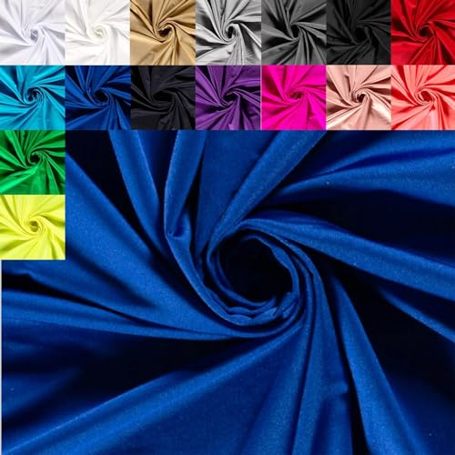 Badelycra Stoff Meterware uni - Bikinistoff - Badeanzug Stoff - Lycra Jerseystretch - Stretchstoff - Tanzstoff, Funktionsjersey *ab 50cm, Farbe: 005 blau