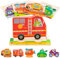 WuGU Holzpuzzle, 5er Holzspielzeug für Kleinkinder, Montessori Spielzeug ab 1 Jahr, Holzpuzzle ab 2-3 Jahre, Steckpuzzle Lernspielzeug Pädagogisches Spielzeug Geschenk für Baby Junge Mädchen