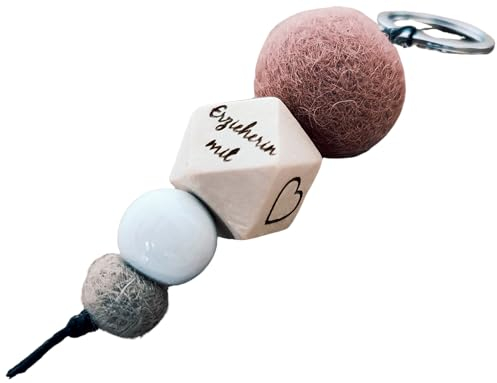 Abschiedsgeschenk Kita Schlüsselanhänger Erzieherin mit Herz Abschiedsgeschenk Kita Krippe Geschenkidee Abschied Kindergarten