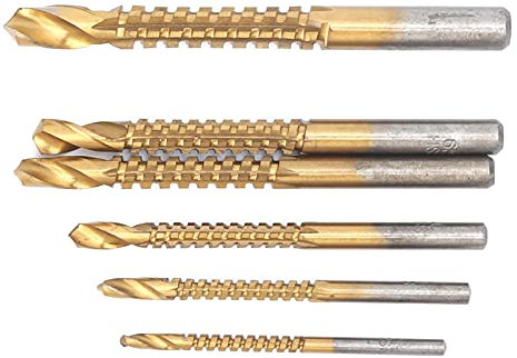 Juego de Brocas de Diente de Sierra de 6 Piezas, Broca Helicoidal, Broca Manual de Acero de Aleación, Taladro de Sierra para Carpintería, Herramienta de Perforación Todo en 1