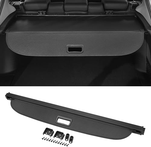 Motoforti Car Retractable Cargo Cover, for Jeep Renegade 2016-2021, Canvas | Black, Rear, Aluminum Alloy, Canvas, Rear Trunk Security Shield Shade, 1 Pcs