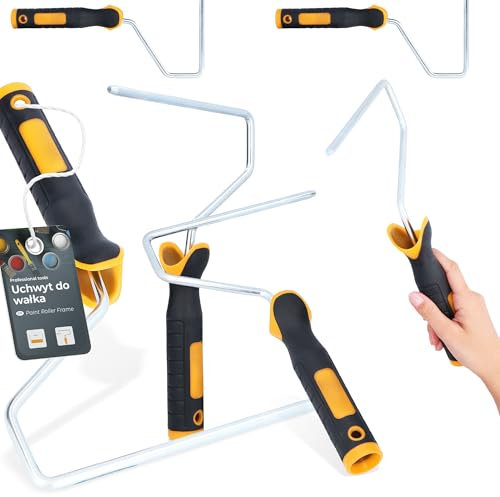 2x Cadre Professionnel Pour Rouleau De Peinture 8 mm x 180 mm Manche Ergonomique Acier Haute Durabilité Polyvalent Peintres Utilisation Facile Idéal Projets Maison