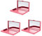 VILLCASE 3St visitenkartenetui mit spiegel Kartenhalter Damen Kartenhalter mit Spiegel Kartenetuis kartenhalter für damen Visitenkarten-Organizer für den Schreibtisch Aluminium Rosa