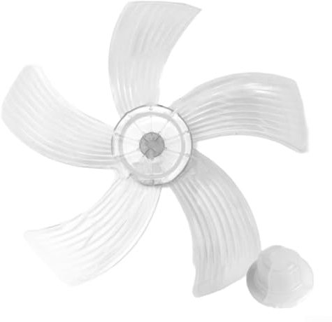 Feegow Big Wind 14Inch Plastic Fan Blade 5 Leaves Stand, Fan Blade Replacement Part For 14/350mm Stand Fan Or Desk Fan, Home And Office Use(Transparent White)
