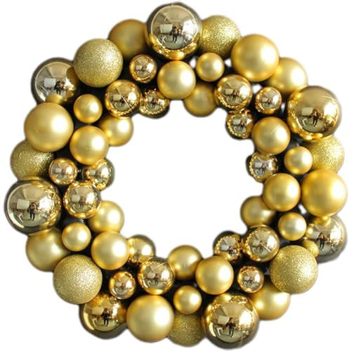 Weihnachtskugel-ringkranz, Weihnachts-fensterkränze Bunten Kugeln, Hängender Kranz Für Drinnen Und Draußen, Hochzeit, Geburtstag, Dekoration
