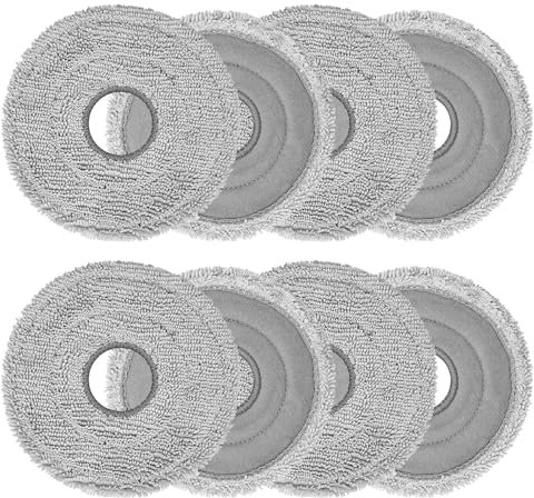 Paquete de 8 almohadillas para fregona compatibles con Dreame X40/L20 Ultra Complete, L40/X30/L10/L10s Pro Ultra, L10 Prime/L10s Plus, para robot aspirador Xiaomi X20 Pro/Max, accesorios de repuesto