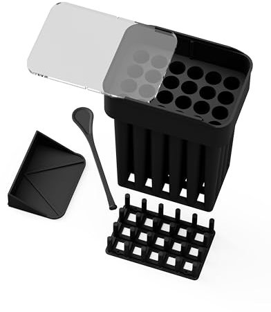 NIPRO 24 Máquina de liar Conos Pre Enrollados 108 mm, Lia 12 o 24 King Size - Roller Maquina Entubadora o enrolladora de llenado de conos de hierbas (Negro)