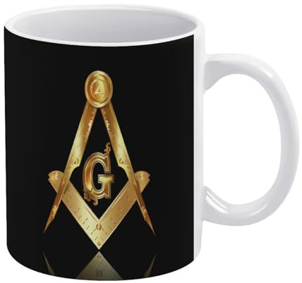 Kaffeetassen Gold Freimaurer Freimaurerei Freimaurer, Keramik Kaffeetasse Mit Großem Henkel Keramik Tasse Für Freundin Frauen Muttertag 330Ml