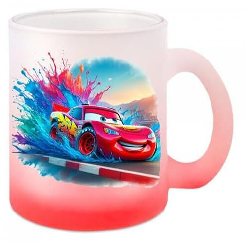 Mug Tasse Verre, Personnage Cars Personnalisé prénom au choix