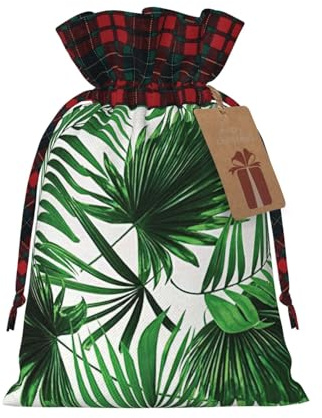 Palm Tree. Print Gift Reusable Bags Festive Drawstring Pouches Birthday Wedding Family Gatherings