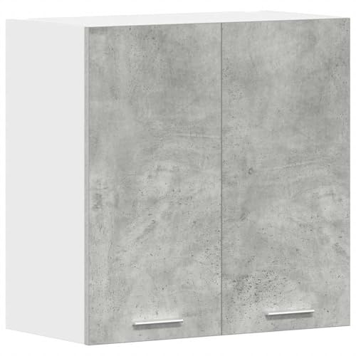 HETFTJN Armadietto da cucina a parete grigio cemento, 60 x 31 x 60 cm, mobile sospeso in legno, moderno, per dispensa e ripostiglio, montaggio a parete