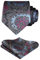 HISDERN Krawatten für Herren Hochzeit Paisley Krawatten Taschentuch Blumen Elegant Klassisch Krawatte & Einstecktuch Set