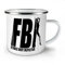 FBI Beleidigend Scherz Komisch Emaille-Becher, Polizei - 10 Unzen-Tasse - Kräftiger, griffiger Griff, Zweiseitiger Druck, Ideal für Camping und Outdoor von Wellcoda