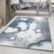Teppich Kinderzimmer Bär-Himmel Wolken Sterne Design Kurzflor Kinderteppich mädchen Spielteppich Modern Design Babyzimmer Teppiche für Junge und Mädchen Extra Weich 160 x 230 cm