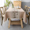 Pahajim Tischdecke Rechteckige Baumwolle Leinen Tischdecke Abwaschbar Quasten Design Gartentischdecke für Couchtisch Home Küche Speisetisch Dekoration(Braun,140 x 260 cm)