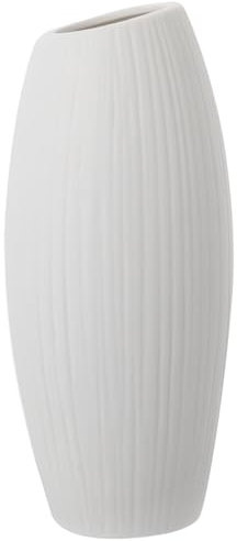 Vase Weiß, Keramik Blumenvase Modern Vase Deko Ideal zur, Rosen, Trockenblumen & Frische Blumen