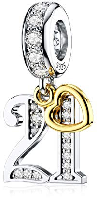 Pandora 21st Birthday Charm - Sterling Silver Number Charm